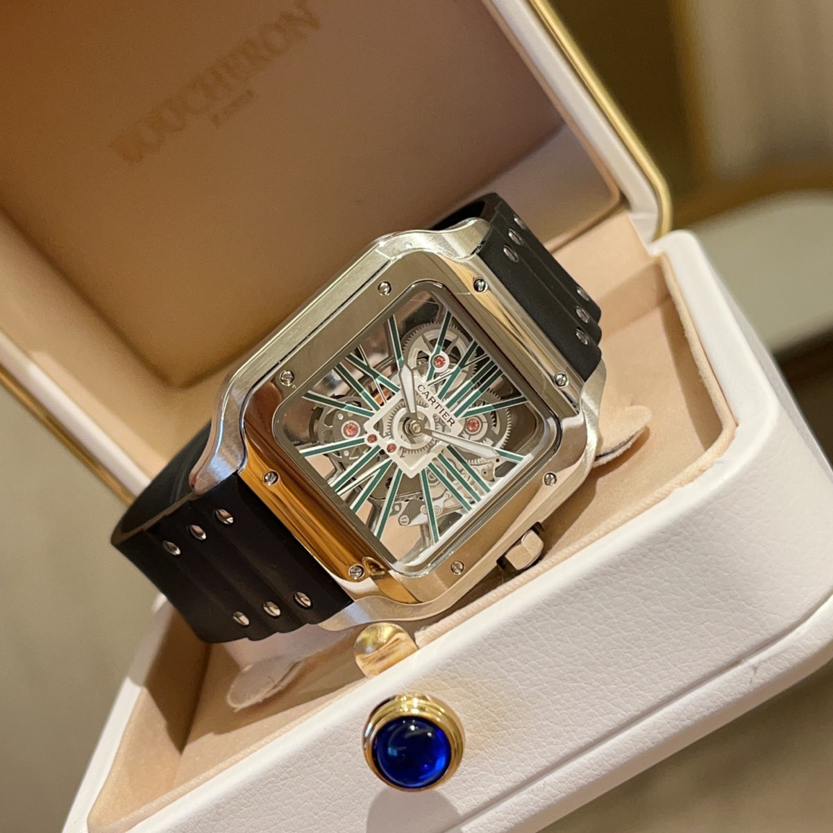 Premium Stainless Steel Skeleton Mechanical Watch 6 Style Options Asymmetric Design Luxury Look