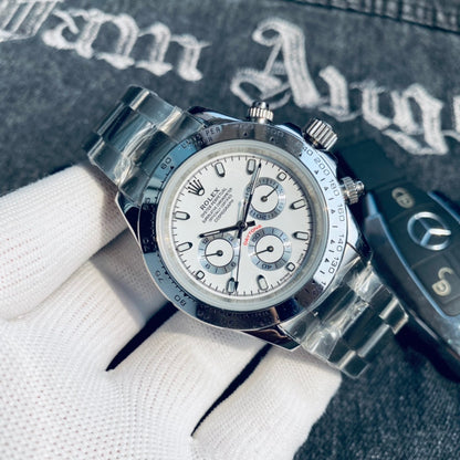 Premium Stainless Steel Mechanical Chronograph Watch 8 Color Options Classic Sport Luxury Style