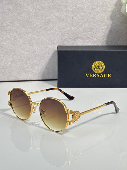 Retro Round Metal Frame Sunglasses - VE2303