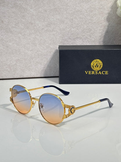 Retro Round Metal Frame Sunglasses - VE2303