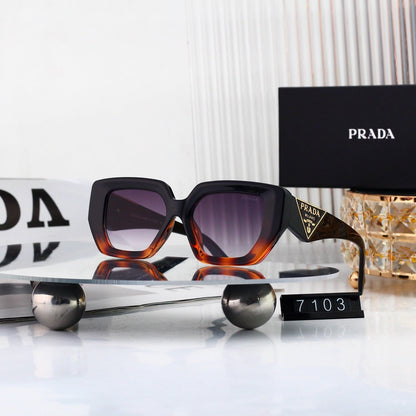 Polarized Sunglasses Personality Irregular Square Frame Sunglasses 7103