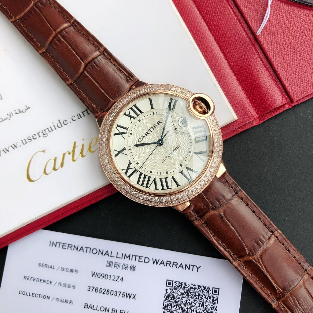 Premium Stainless Steel Mechanical Watch 11 Style Options Crystal Bezel Roman Numeral Design Luxury Look