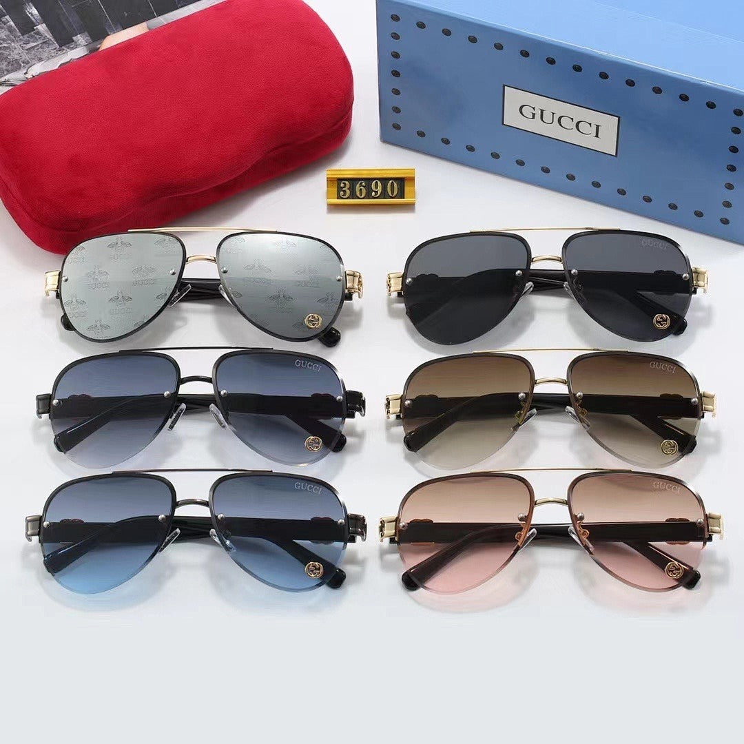 6 Color Rimless Round Sunglasses 3690