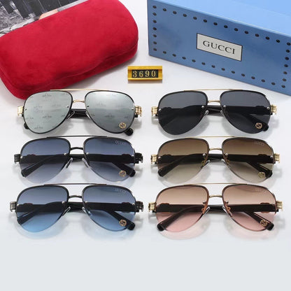 6 Color Rimless Round Sunglasses 3690