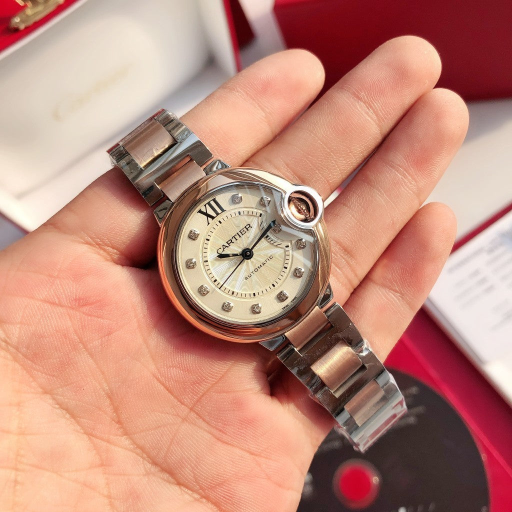 Steel Mechanical Watch 11 Style Options Crystal Marker Design Elegant Luxury Look