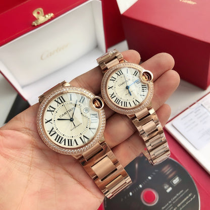 Premium Stainless Steel Mechanical Watch 8 Style Options Classic Roman Numeral Design Elegant Luxury Look