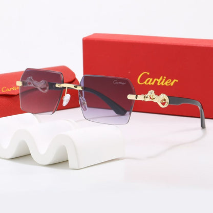 6 Color Rimless Square Panther Sunglasses