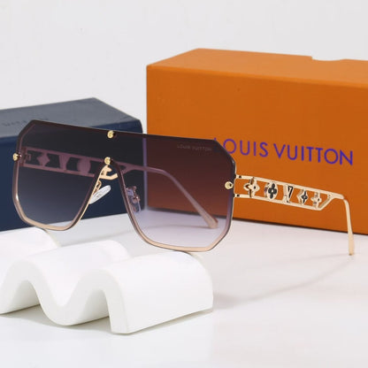 7 Color Shield One-Piece Metal Sunglasses