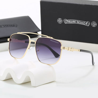 Double Bridge Square Sunglasses, UV400 Polarized Fashion Shades