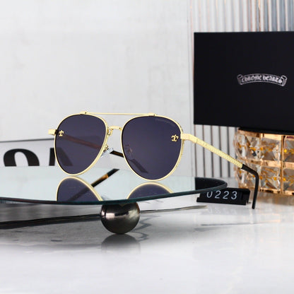 5 Color Pilot Skull Temple Sunglasses 0223