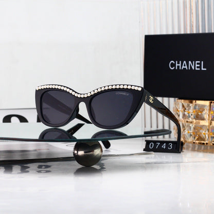 7 Color Pearl Cat Eye Sunglasses 0743