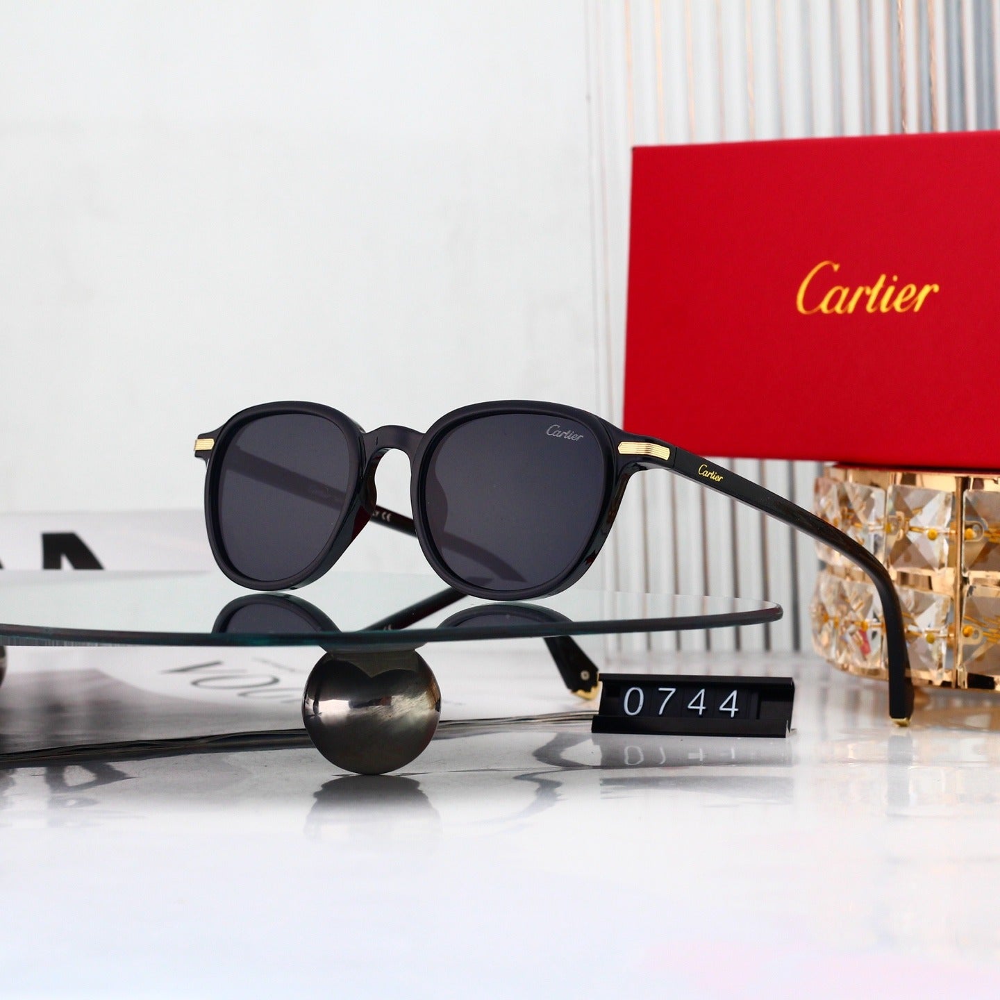 9 Color Round Acetate Sunglasses 0744