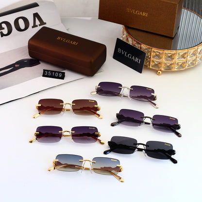 6 Color Rimless Square Serpent Sunglasses 35109