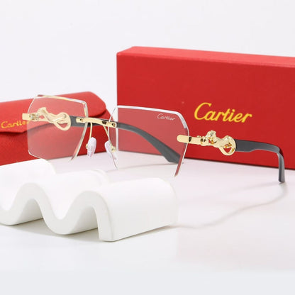 6 Color Rimless Square Panther Sunglasses