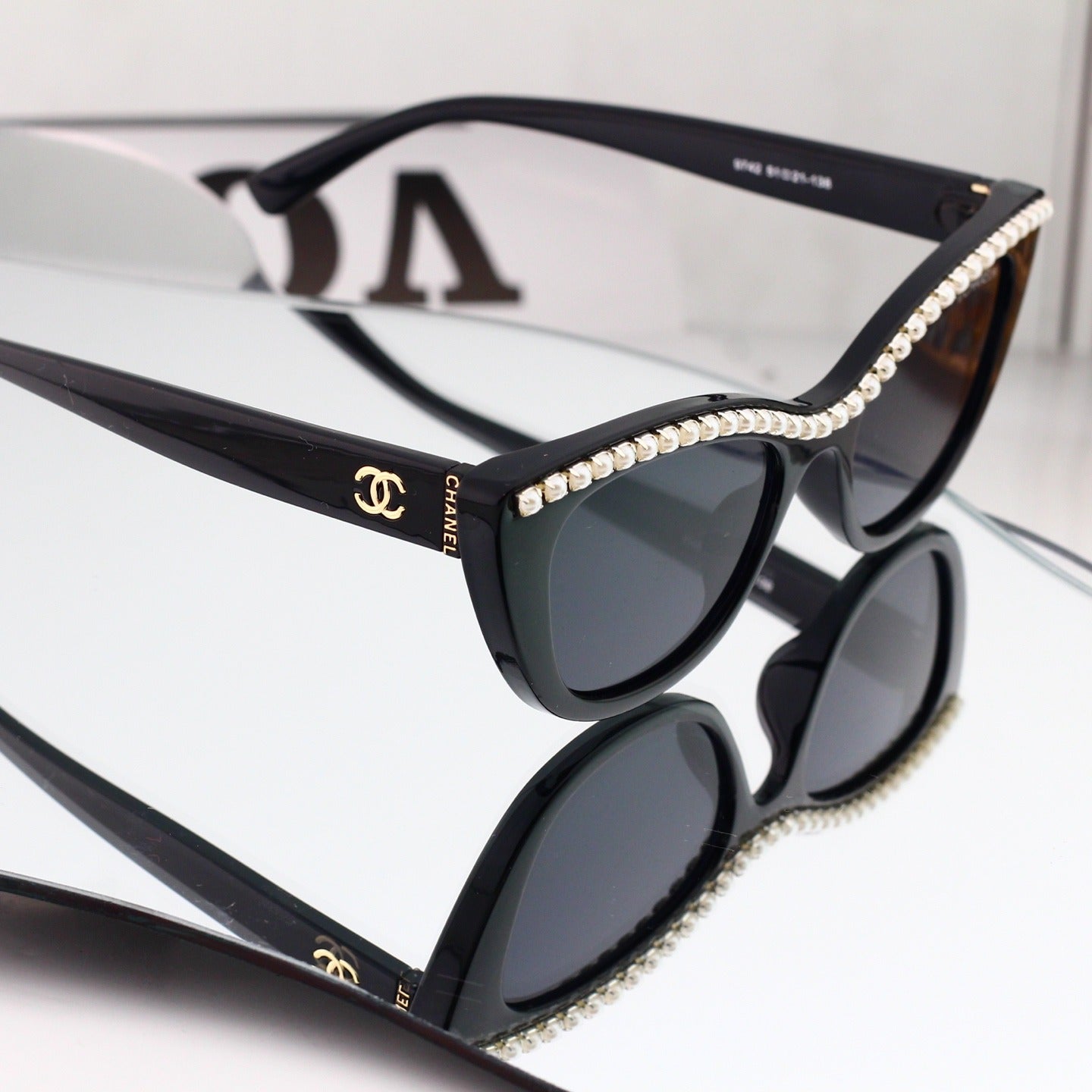 7 Color Pearl Cat Eye Sunglasses 0743