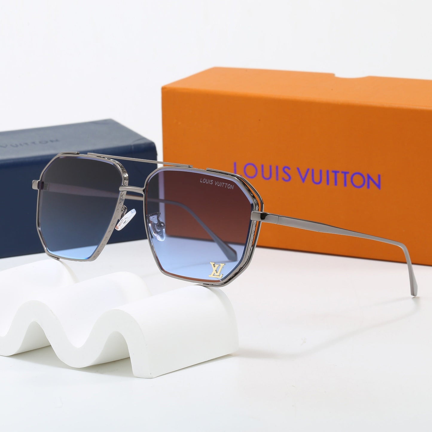 7 Color Double Bridge Square Sunglasses 6A011