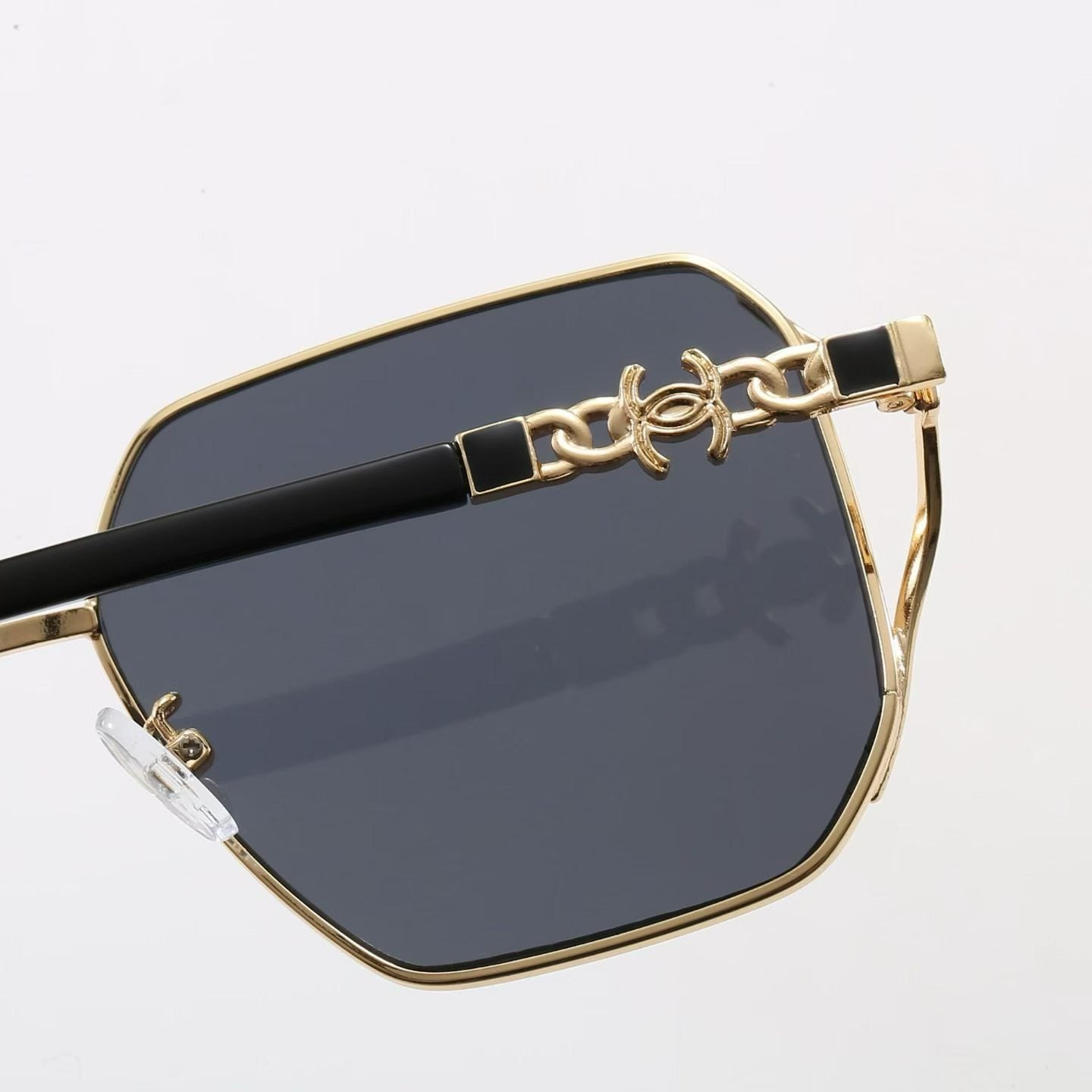7 Color Hexagon Metal Decor Sunglasses