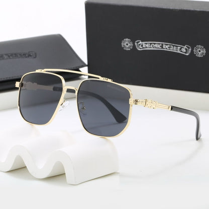 Double Bridge Square Sunglasses, UV400 Polarized Fashion Shades