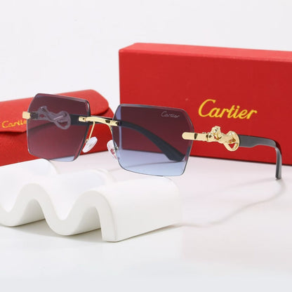 6 Color Rimless Square Panther Sunglasses