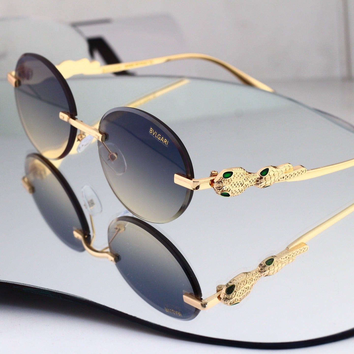 8 Color Rimless Round Serpent Sunglasses