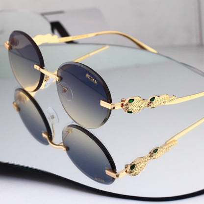 8 Color Rimless Round Serpent Sunglasses