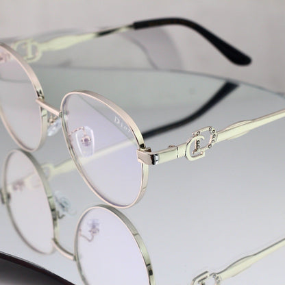 5 Color Round Metal Decor Sunglasses 8802