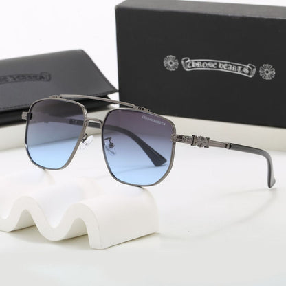 Double Bridge Square Sunglasses, UV400 Polarized Fashion Shades