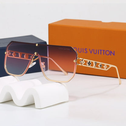 7 Color Shield One-Piece Metal Sunglasses