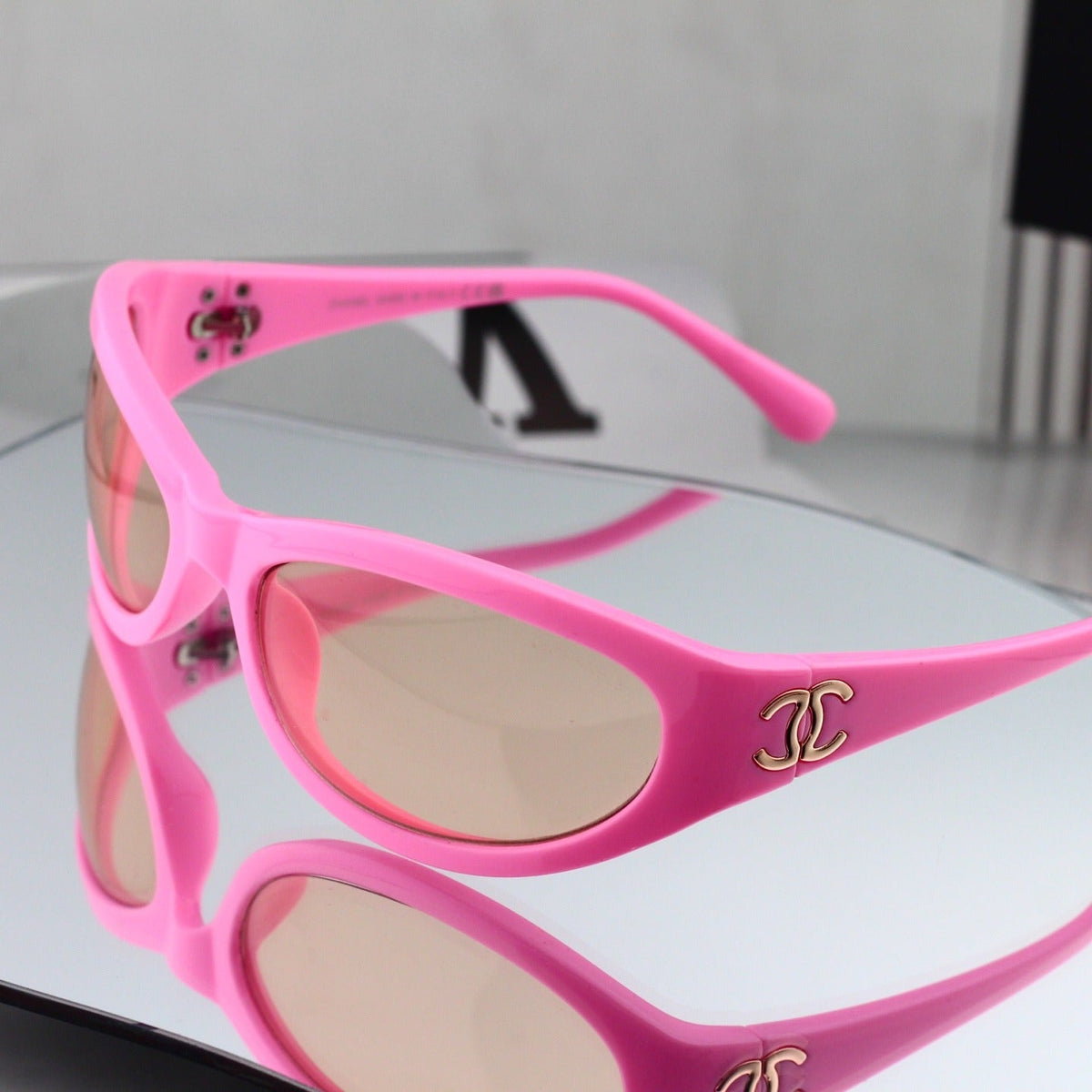 6 Color Y2K Oval Wrap‑Around Sunglasses 1587
