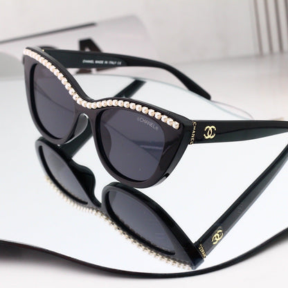 7 Color Pearl Cat Eye Sunglasses 0743