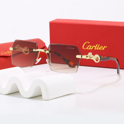6 Color Rimless Square Panther Sunglasses