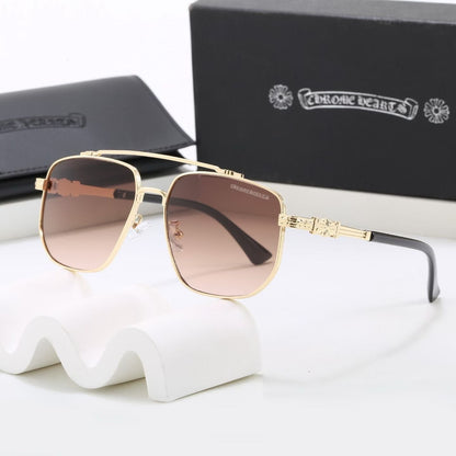 Double Bridge Square Sunglasses, UV400 Polarized Fashion Shades