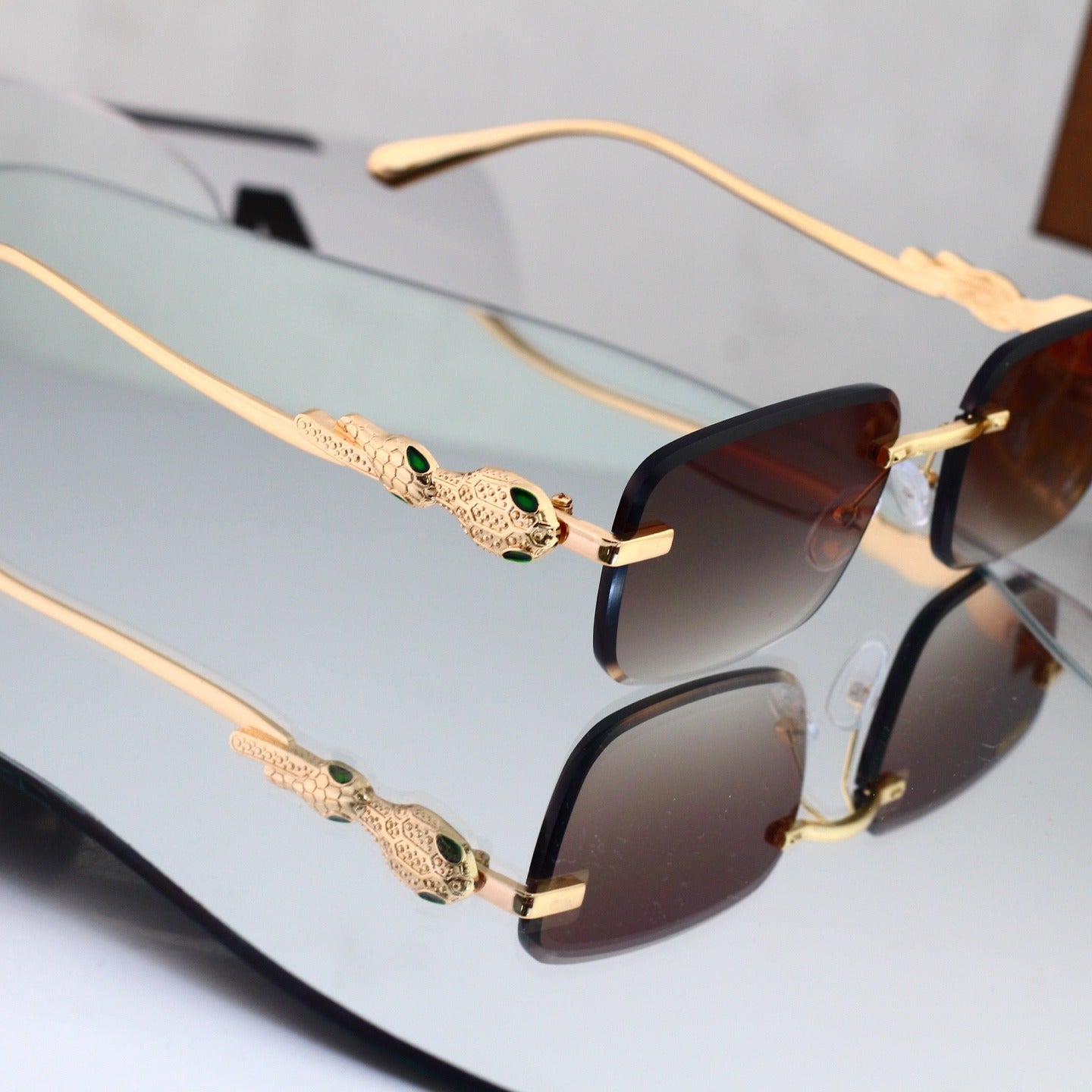 6 Color Rimless Square Serpent Sunglasses