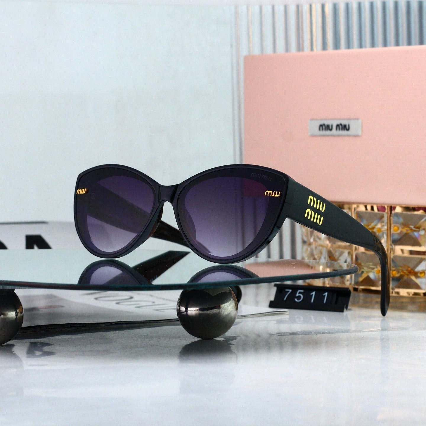 6 Color Cat Eye Decor Sunglasses 7511