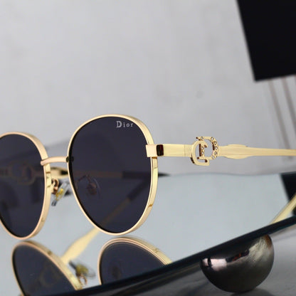 5 Color Round Metal Decor Sunglasses 8802