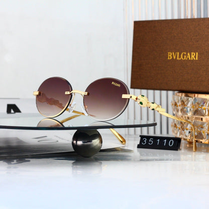 8 Color Rimless Round Serpent Sunglasses