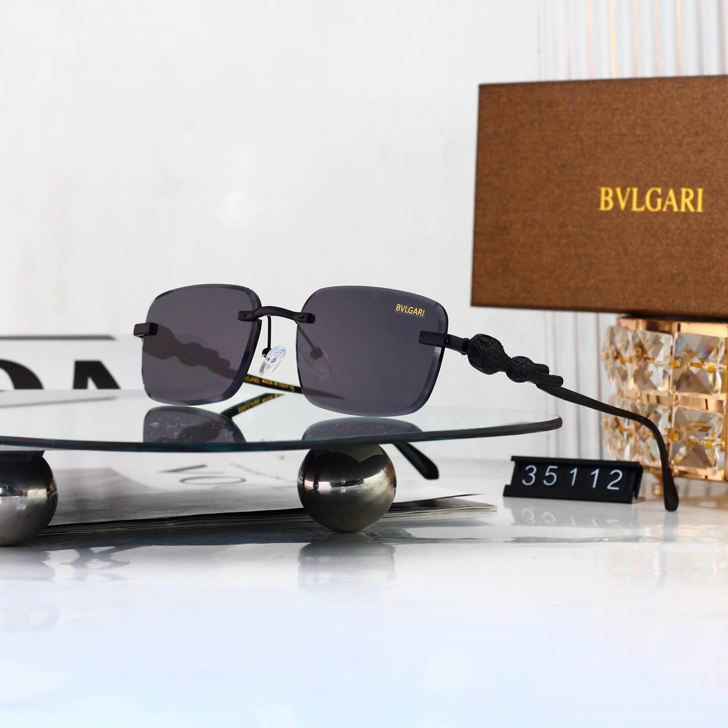 6 Color Rimless Square Serpent Sunglasses