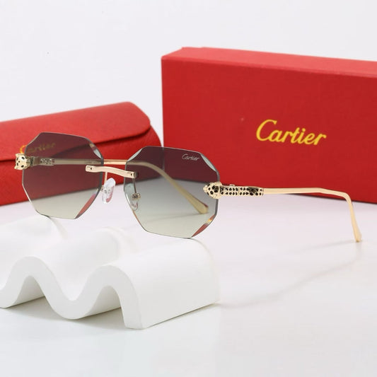 6 Color Rimless Octagonal Panther Sunglasses