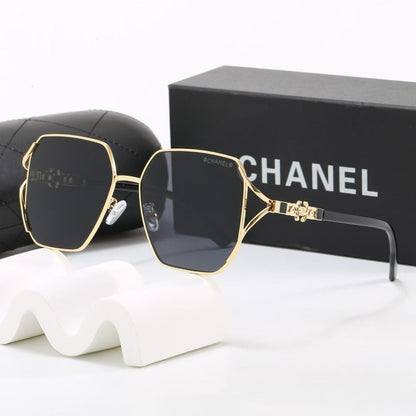 7 Color Hexagon Metal Decor Sunglasses