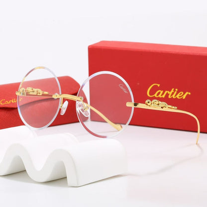6 Color Rimless Round Panther Sunglasses