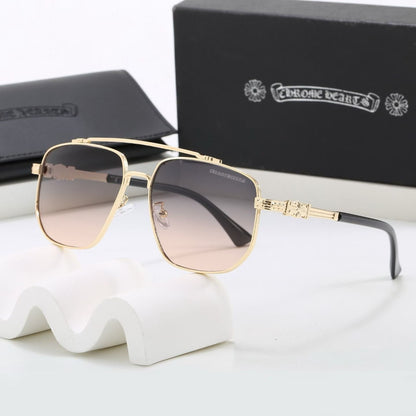 Double Bridge Square Sunglasses, UV400 Polarized Fashion Shades