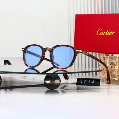 9 Color Round Acetate Sunglasses 0744