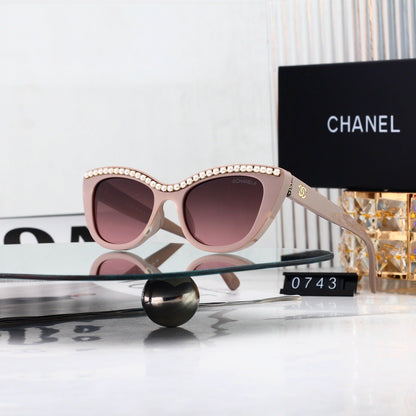 7 Color Pearl Cat Eye Sunglasses 0743