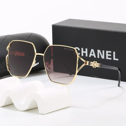 7 Color Hexagon Metal Decor Sunglasses