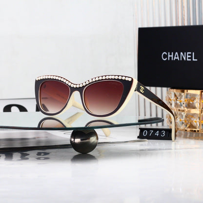 7 Color Pearl Cat Eye Sunglasses 0743