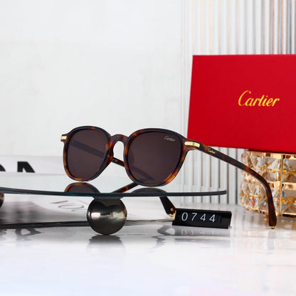 9 Color Round Acetate Sunglasses 0744