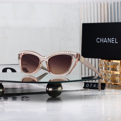 7 Color Pearl Cat Eye Sunglasses 0743