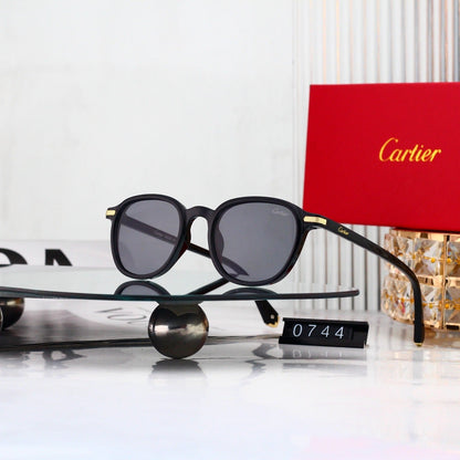 9 Color Round Acetate Sunglasses 0744