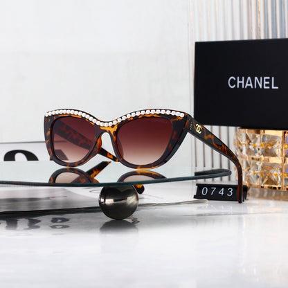 7 Color Pearl Cat Eye Sunglasses 0743