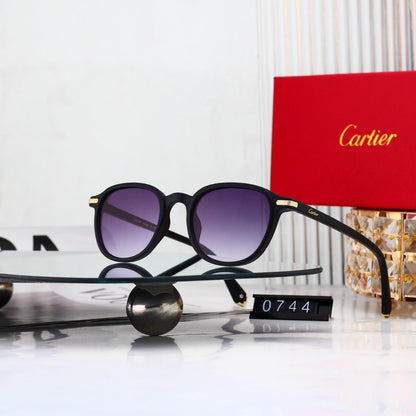 9 Color Round Acetate Sunglasses 0744